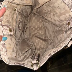Michael Kors Beige Patterned Tote